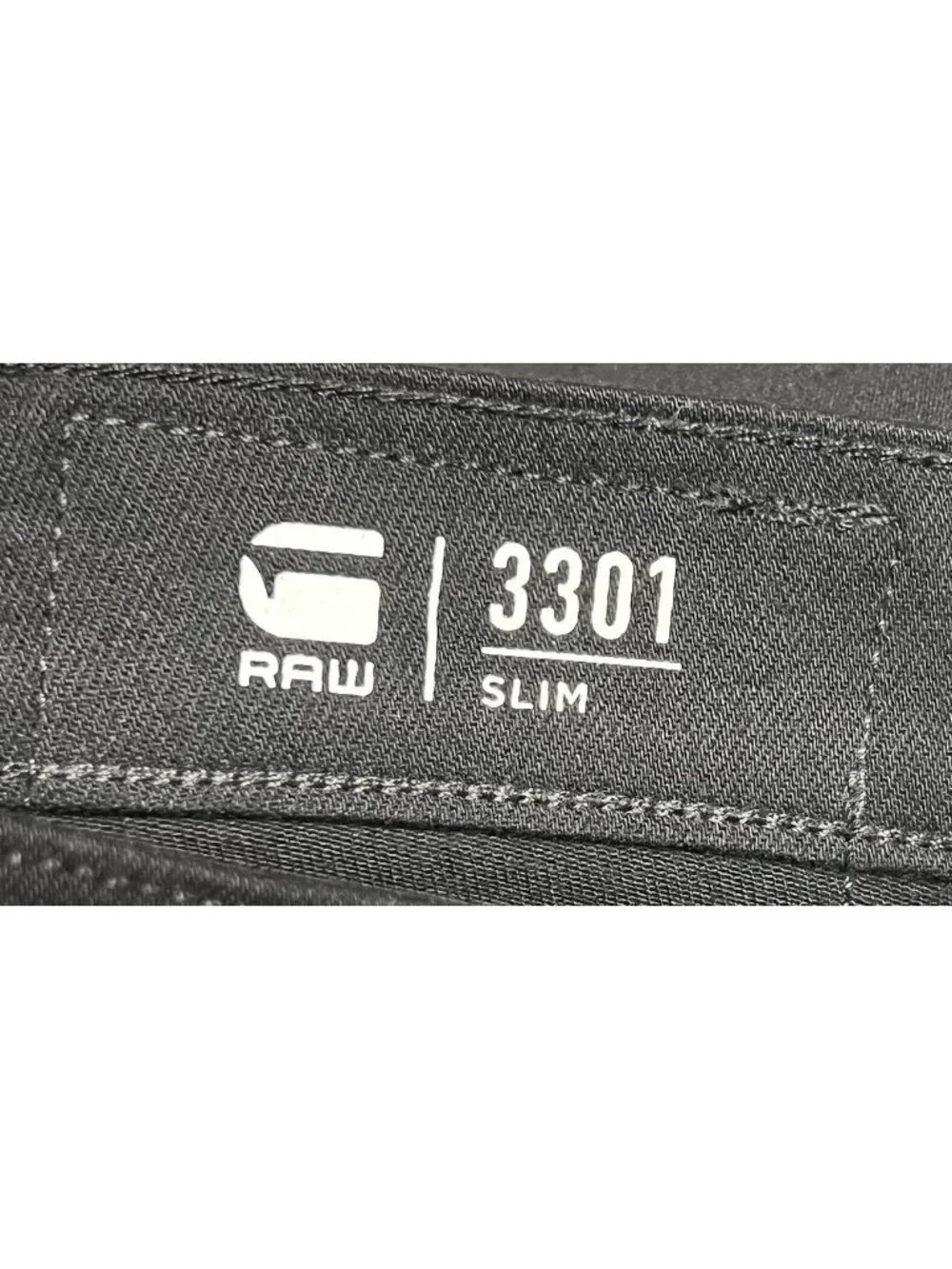 G-Star RAW 3301 Slim Jeans 32x30 NWT Black Stretch Denim Button Fly Streetwear
